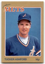 1988 Grand Slam Baseball Card Tucker Ashford b Jackson Mets #4