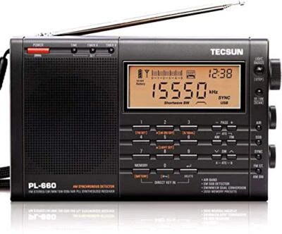 TECSUN PL-660 (Schwarz) FM/LW/MW/SW/AIR Airband BCL Radio Small High Performance - Bild 1 von 4