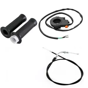 Throttle Handle Hand Grips Cable Kill Switch For 49cc-80cc Motorized Push Bike - Picture 1 of 6