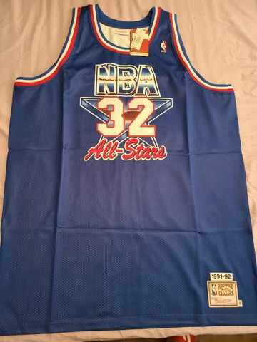 Mitchell Ness M&N Magic Johnson Authentic 1992 All-Star Lakers Jersey 56 NWT 3XL Cover