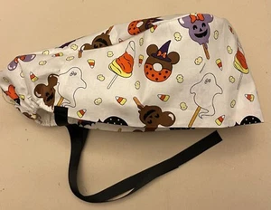 Women's Ponytail DISNEY Mikey Mouse Halloween Surgical Scrub Chemo Cap Hat - Picture 1 of 3