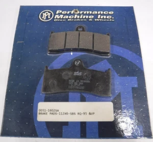 PERF MACHINE INC BRAKE PADS 0051-1602SA 1995 & UP HARLEY HD 112x6 V33-44G - Picture 1 of 3