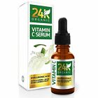 24K Vitamin C Serum For Face, Anti-Aging Topical Facial Serum W/ Hyaluronic Acid