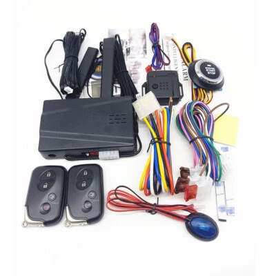 Car Keyless Entry Engine Start Alarm System Kit Push Button Remote Starter Stop - Image 1 of 4
