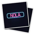 2x Vinyl Stickers Neon Sign Design Nola Name #353394
