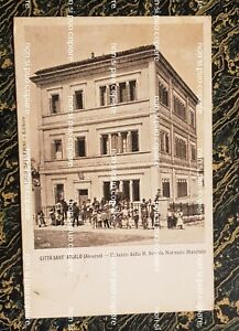 cartolina G. Sordini viaggiata animata Città Sant'Angelo scuola normale maschile