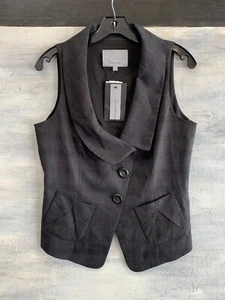 NEW! CLASSIQUES ENTIER CL242603 Sleeveless Vest, 10 - Black Multi - $178 - Picture 1 of 10