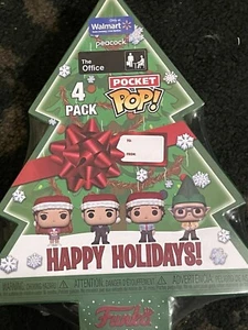 Funko Pocket POP! The Office Holiday Tree Box Exclusive Vinyl 4-Pack  Sealed. - Picture 1 of 2