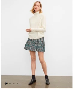 Club Monaco Silver, Black & Blue Brocade Mini Skirt Size US 6. New With Tags - Picture 1 of 4