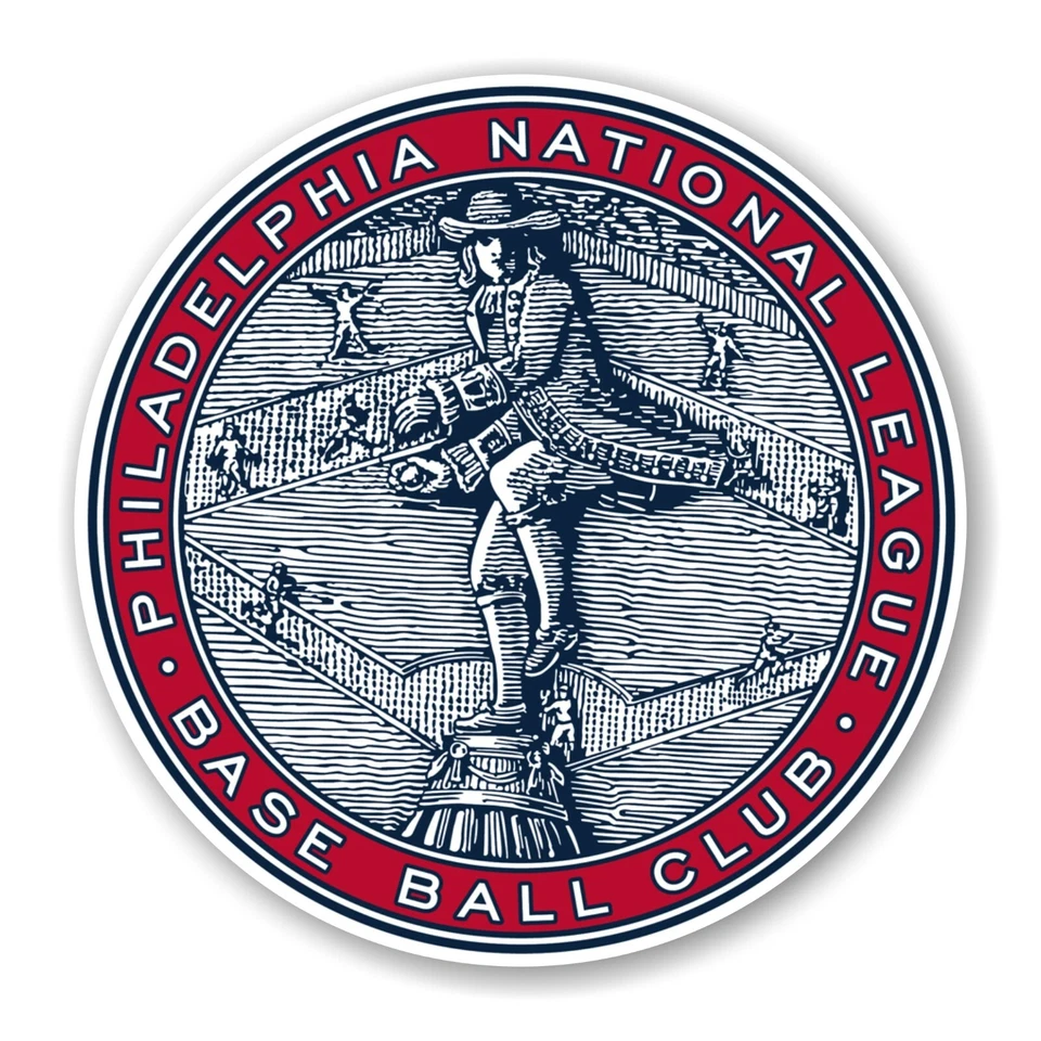 Philadelphia Phillies Vintage Round  Decal / Sticker Die cut - Image 1 of 1