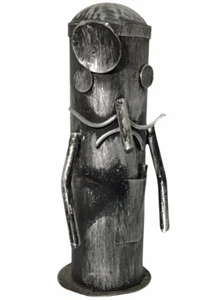 Vintage Metal Sculpture Figure 5.5" Tall Recycled One of A Kind Abstract Art - Picture 1 of 3