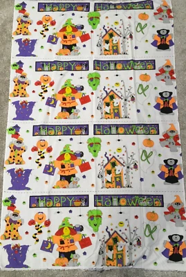 Fabric  Happy Halloween Panel set of four 44” wide - Image 1 of 4