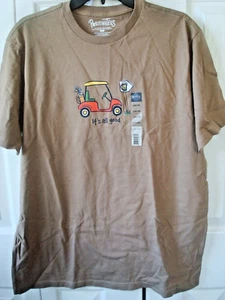 Camiseta de golf para hombre color tostado talla L (42-44) NUEVA - Imagen 1 de 3