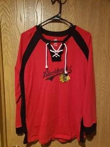 NHL Chicago Blackhawks Hockey Hombres Manga Larga Pullover CON ATAR Camisa 2XL - Imagen 1 de 6