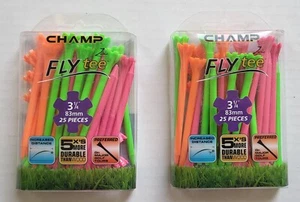 Champ Fly Tee (3 1/4", Neon Mix, 25 pack) Performance Golf Tee NEW - Picture 1 of 2