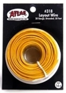 Atlas #318 - 50' - Yellow Color Coded 20 Gauge Copper Stranded Layout Wire - Bild 1 von 1