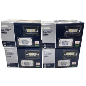 Set of 4 ULTRALIT 4"x6'' Heated LED Low & High Beam Headlights w/ Glass Lens - Bild 1 von 11