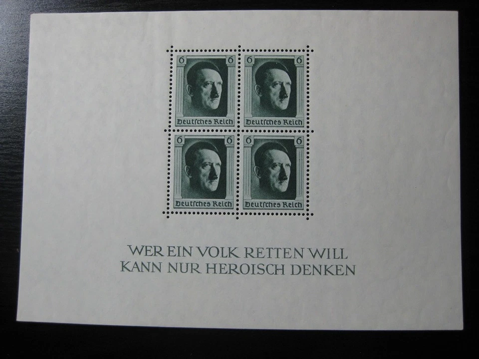 TERCER IMPERIO Mi. #Bloque 7 ¡Hoja de estampillas escasas como nuevas! CV $28,75 Foto 1 de 1