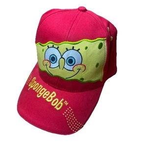 Rare Vintage 2004 SpongeBob Hat Red Snapback Nickelodeon Size Small Embroidered - Picture 1 of 7