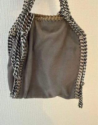 Auténtico bolso de hombro pequeño Stella McCartney Falabella gris cadena ribete Foto 1 de 4