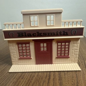 dollhouse miniature western blacksmith storefront plastic brown - Picture 1 of 9