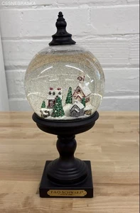 FAO Schwarz Decorative LED Pedestal Snow Globe - Picture 1 of 6