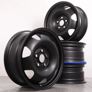 Stahlfelgen 17 Zoll VW T5 T6 T6.1 Original Stahl Felgen 7x17 ET56 schwarz matt - Bild 1 von 5