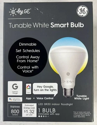 C by General Electric C-Sleep BR30 Tunable Smart LED Floodlight Bulb White New - Image 1 of 2