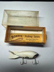 Esca per cani ad acqua bomber in legno vintage #508 ~ con scatola, carta (Tak-Box) - Foto 1 di 6