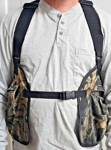 Men's Wolf Mountain Hunting Wear Turkey Vest Mossy Oak Break-up Camo - Lg - Picture 1 of 9