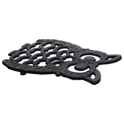  Sottopentola a forma di gufo in ghisa resistente al calore, resistente al - Immagine 1 di 4