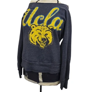 Sudadera holgada Signorelli UCLA Bruin HECHA EN EE. UU. Fuera del hombro borde crudo M - Imagen 1 de 9