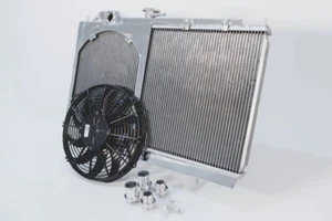 CSF Aluminum Radiator w/ Fan for 1996-2007 Mitsubishi Evolution 4/5/6/7/8/9 M/T - Picture 1 of 4
