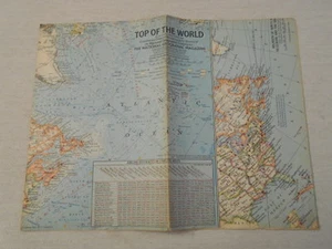 1965  MAP OF TOP OF THE WORLD NATIONAL GEOGRAPHIC (74) - Picture 1 of 2