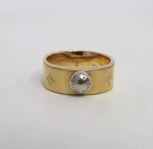 Authentic Louis Vuitton Monogram gold Ring M00210 S #37723 - Picture 1 of 14
