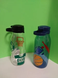 16oz Sports Motivational Drinking Water Bottle With Sports And School Theme 2pk - Picture 1 of 2