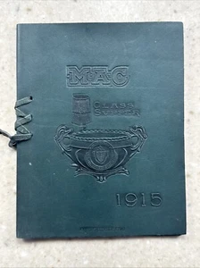 1915 Massachusetts Agricultural College LEATHER Class Dinner Menu Rahar's Inn - Picture 1 of 10