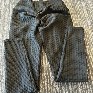 Womens L Push Up Leggings Yoga Pant Anti Cellulite Ruched Scrunch Booty Shaper - Picture 1 of 7