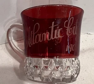 Antique 1905 Atlantic City Ruby Flash Souvenir Cup - Picture 1 of 6