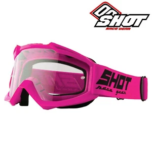 Shot Motocross MX Enduro ATV Race Off Road Assault Anti-Fog Goggles - Neon Pink - Picture 1 of 7