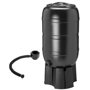 Kit de tope de agua de plástico de 210 litros para jardín con soporte juego de conexión de grifo - Imagen 1 de 4