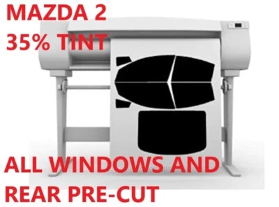 预切车窗色调适用于马自达 2 4 门掀背车 2011 - 2015(所有窗户) — 第 1/2 张图片