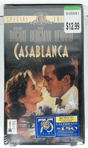CASABLANCA Special Edition VHS Bogart And Bergman, New (Factory Sealed) W/ Card - Imagen 1 de 2