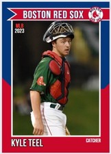 2023 Kyle Teel Top Prospect Rookie Custom Card Portland Boston Red Sox #10