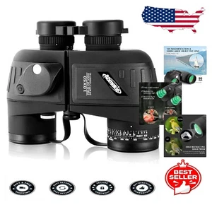 10x50 Military Binoculars with Rangefinder and Illuminated Compass for Coastline - Picture 1 of 11