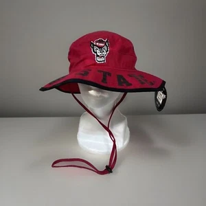 NC State Wolfpack Zephyr Safari Bucket Boonie Hat Size S/M Black Red Msrp $39 - Picture 1 of 9
