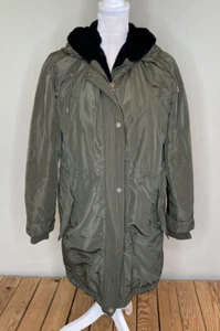 Gap women’s full zip hooded winter Parka coat size S Olive green HG - Picture 1 of 8