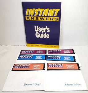 VTG INSTANT ANSWERS Reference Software 5.25" floppy discs (6) + Users Guide 1992 - Picture 1 of 10