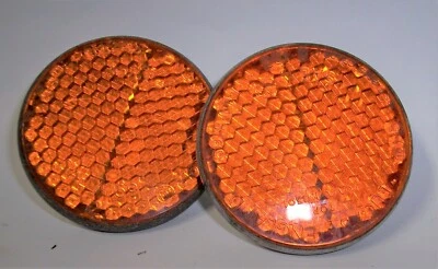 REFLECTORES LUCAS ÁMBAR TRIUMPH BSA T120 T140 BONNEVILLE 650 750 AMARILLO RER14 Foto 1 de 4