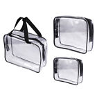 3 PCS Makeup Bag Travel Luggage Pouch Transparent Water Proof